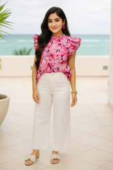 Graceful and Breezy – Mock Neck Ruffle Top That Elevates Any Outfit
